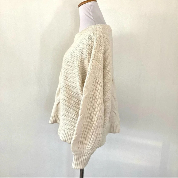 J. Crew Cable‎ Knit Balloon Sleeve Sweater - Picture 4 of 11